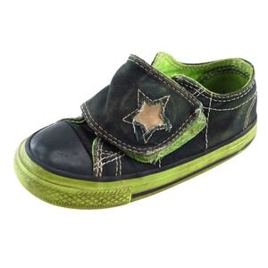 Converse One Star Toddler‎ Boys Casual Shoes Size 7 Black Fabric Strap Comfort